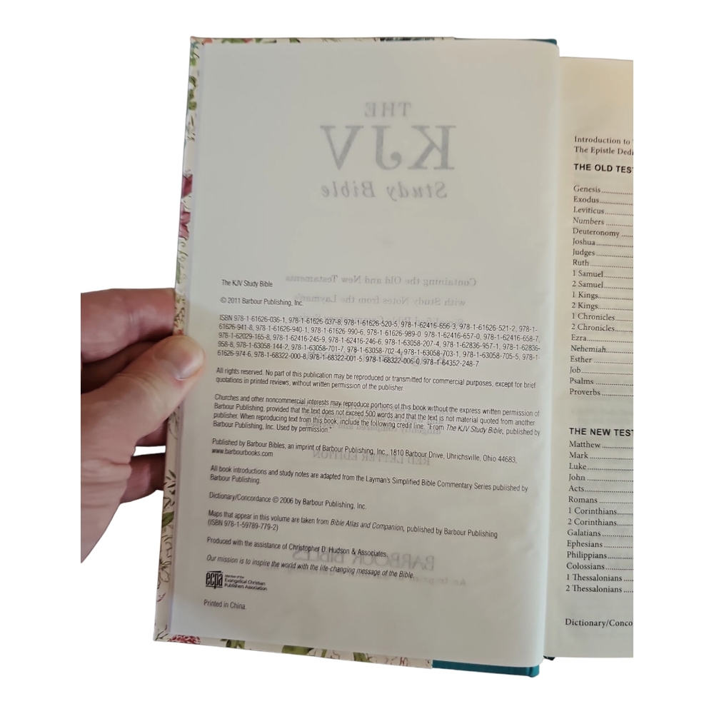KJV Study Bible in Teal - Picture 4 of 6